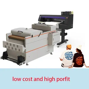 UV dtf Drucker A3 60cm mit I3200 Kopf druckmaschine dtf Aufkleber für T-Shirt Wärme übertragung PET Film Pulver tinte