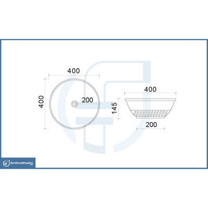 Lavabo Ovalado Moderno de 400x145mm, Negro, Delgado, para Encimera, de Porcelana, para Uso Sanitario en Hogar y Hotel - Product Image 2