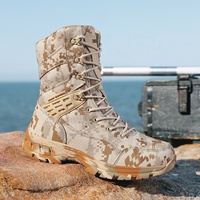 BAEWOON TB45 Bottes tactiques montantes de haute qualité pour l'entraînement en extérieur, Bottes Delta, Bottes tactiques du désert, Bottes de randonnée antidérapantes pour homme