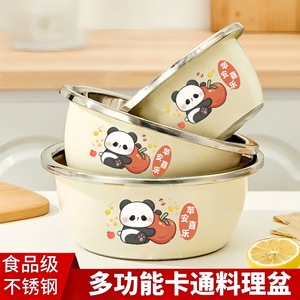 ชุดอ่างสแตนเลส 3 ชิ้น ซ้อนกันได้ เกรดอาหาร สำหรับล้างผัก ขวดนมเด็ก ทำอาหาร ตีไข่ - Product Image 2