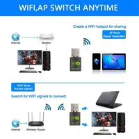 USB WiFi BT 5,0 600Mbps adaptador de banda dual 2,4G 5GHZ USB WiFi5 red inalámbrica WLAN red Dongle controlador gratuito Dongle