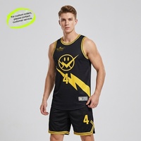 Set Jersey Basket Sublimasi Custom 160g Pro Mesh Cepat Kering Seragam Basket Tim All-Star dengan Celana Pendek