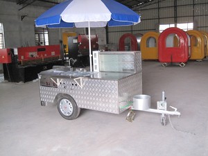 Carrito de Venta Ambulante de Perritos Calientes y Hamburguesas con Parrilla para 100 Compradores - Product Image 4