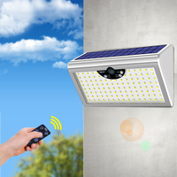 Lampe solaire LED Boyid nouvelle génération IP65 5W avec capteur de lumière, corps en ABS, étanche, interrupteur à télécommande, lanterne de jardin