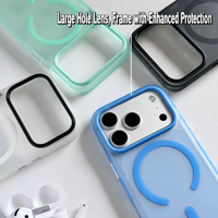 Étui de luxe pour iPhone 18 Pro Max, chargement magnétique, semi-transparent, finition mate givrée, sensation de peau, protection contre les chocs