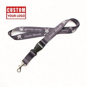 Custom Color Eco-friendly Durable Woven <b>Polyester</b> Neck <b>Lanyard</b> with Offset Digital Printed Designer Logo for ID Holder Keychain - Product Image 5