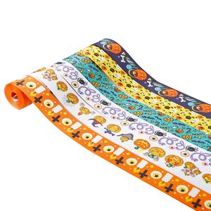 شريط مخصص هالووين بالجملة نمط هالووين نقل الحرارة طباعة الشريط Grosgrain لصنع أكسالات الشعر القوس - Product Image 2