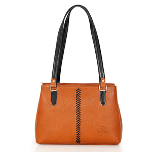 Sac à main pour femme de qualité supérieure en cuir véritable à 100 % avec détails de couture renforcés et compartiments de rangement spacieux - Product Image 5