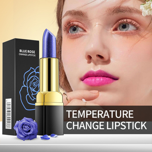 Rouge à lèvres scintillant Midnight Blooming Blue Rose, imperméable, changeant de couleur selon la température, brillant, saphir, rouge à lèvres brillant - Product Image 5