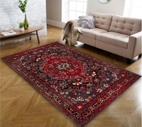 Tapis persan rouge rétro / Tapis turc pour salon, tapis de canapé, tapis de chevet de chambre, tapis de sol pour table basse de cuisine, cadeaux