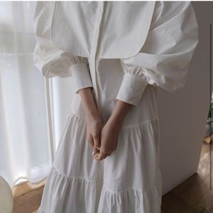 Vestido Coreano Elegante Retro de Primavera y Otoño para Mujer, Vestido Casual Holgado con Mangas Farol y Manga Larga - Product Image 5