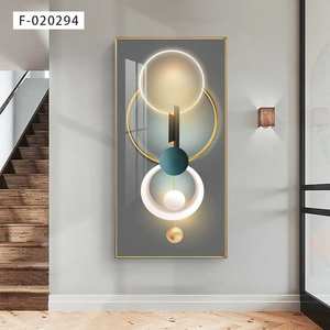 نوعية جيدة و سعر مجردة لوحات جدار الفن hd طباعة الأخرى الخزف المصنوع من الكريستال الزجاج اللوحة مع الذهبي الألومنيوم الإطار - Product Image 6