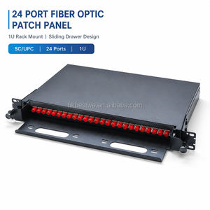 Boîtier terminal ODF à fibre optique 1U 19 pouces coulissant, 24 ports FC UPC, entièrement équipé pour armoire de serveur - Product Image 6