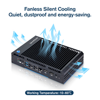 Mini PC Intel N150 sin Ventilador, Firewall, 4 Puertos Gigabit I226V LAN, 2 SFP+, Quad-Core, Pantalla Dual, DDR4, Windows, Ubuntu, Centos