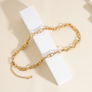 Collana a catena fatta a mano a 8 anelli <span class=keywords><strong>Hip</strong></span> <span class=keywords><strong>Hop</strong></span> bracciale Trend <span class=keywords><strong>Rap</strong></span> Street in acciaio inossidabile da donna con catena semplice - Product Image 5
