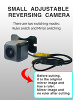 Caméra de recul de voiture HD étanche Vision nocturne Angle de vision réglable à 90 degrés Double interrupteur