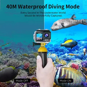 กล้องวิดีโอ5K Touch Wifi Vlog 360,กล้องแอคชั่นกีฬากลางแจ้งขนาดเล็กกันน้ำได้กล้อง Pro