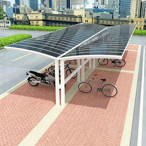 Aluminum Carport Peak <b>Roof</b> 2 Car Waterproof Parking Shelter Modern Easily Assembled In-Home Installation Available Powder Coated - Product Image 2