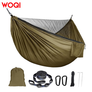 Hamaca WOQI de Nailon, Portátil, Ligera, Individual/Doble, con Mosquitera, para Acampar al Aire Libre, Playa, Jardín, Viajes, Mochila - Product Image 4