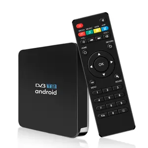 Combo Ott + DVB T2 Set Top Box Android TV box h265 decodificador tv receptor Ott DVB T2 Hybrid TV box