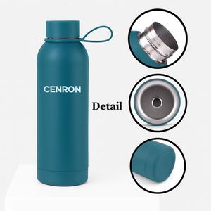 Insulated Water Bottle Stainless Steel Vacuum <b>Flask</b> BPA Free Eco Friendly With Rope Travel Use - Product Image 4