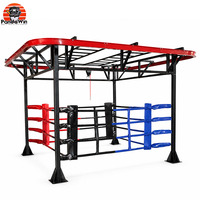 Ring de Boxeo Suspendido, Jaula Cuadrada de MMA, Plegable, de Acero Inoxidable, Portátil, para Entrenamiento en Gimnasio y Práctica de Combate