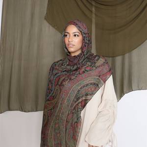 Venta caliente nuevo impreso poliéster Hijab chales bufanda Medio Oriente árabe musulmán señoras moda capa Hijab - Product Image 1
