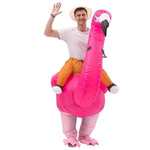 Robe drôle taille adulte carnaval sauter costume Costumes unisexe <span class=keywords><strong>flamant</strong></span> <span class=keywords><strong>rose</strong></span> Costumes gonflables pour cadeau de Festival actif - Product Image 4