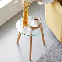 Table Basse d'Angle en Bois Massif Style Nordique Moderne de Luxe, Durable, avec Rangement, Design Portable, Taille et Couleur Personnalisables pour Salon
