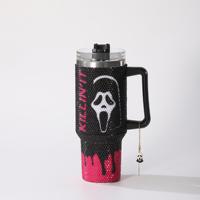 Gobelet isotherme portable en acier inoxydable de 40 oz, sans BPA, à double paroi, personnalisable, motif dessin animé d'Halloween, pour étudiants, vente en gros