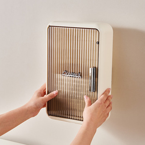 Creamy Wall Mounted Chopstick <b>Holder</b> With Lid L Size Draining Rack For Kitchen Storage - Product Image 2