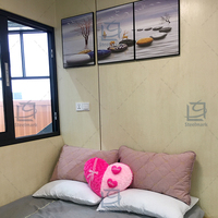 Tiny House Pod préfabriqué de luxe en acier de 40 pieds et 20 pieds, modèle Apple Cabin avec cuisine pour villas au Guatemala