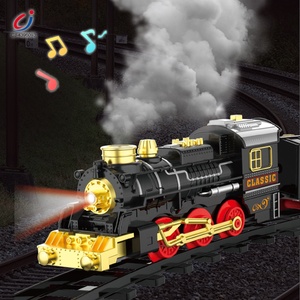 Juego de <span class=keywords><strong>tren</strong></span> Chengji <span class=keywords><strong>el</strong></span>éctrico en pista, juego de riel ligero de música con batería, <span class=keywords><strong>tren</strong></span> de vapor de juguete <span class=keywords><strong>el</strong></span>éctrico retro de alta velocidad para Humo - Product Image 3