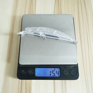 Haut à droite R-8388 110mm 15.4g naufrage méné en gros ABS leurre non peint Transparent blanc leurre corps leurres artificiels - Product Image 3
