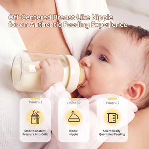 Produits pour bébés personnalisés avec logo OEM, tétine en silicone, nouveau-né, sans BPA, anti-<span class=keywords><strong>colique</strong></span>, ensemble de biberons en verre pour l'alimentation des bébés - Product Image 5
