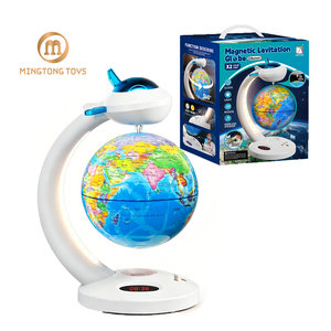 Lámpara Nocturna LED con Reloj Digital y Geografía Educativa, Giro Automático de 360° °   Globo Terráqueo Flotante de Levitación Magnética Giratorio con Bluetooth - Product Image 1