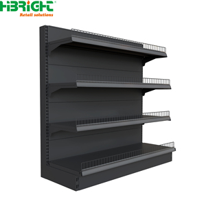 Estantería Metálica Ajustable para Supermercado, de 4 Niveles, Exhibidor de Doble Cara, Independiente, para Tiendas de Abarrotes - Product Image 4