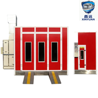 Cabine de peinture automobile avec brûleur diesel Riello, chauffage 18 kW, éclairage LED, fonction de cuisson 80°C