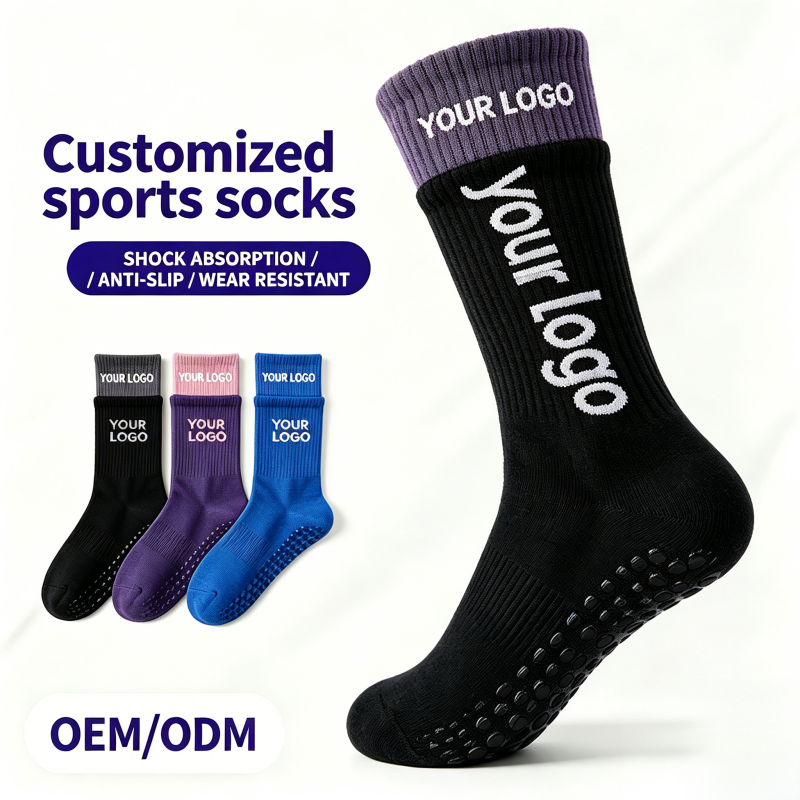 Non-slip Pilates Grip Socks for Reformer Machine Sweat-absorbing Cotton Reduce Fatigue Highly Custom Letters Offer Free Sample