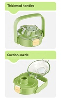 Bouteille d'eau de sport portable en acier inoxydable personnalisée HAERS, ensemble de gourde isotherme sous vide, bouteille d'eau de sport thermique avec paille