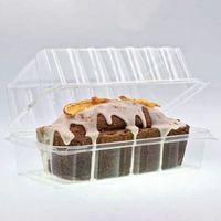 Récipients de boulangerie à gâteau en plastique PET transparent Blister Récipients à clapet pour pain en plastique PET avec rouleau suisse Croissant