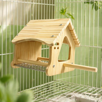 Nid de reproduction pour oiseaux en gros, nichoir détachable en pin pour perroquets, petite boîte de reproduction suspendue facile à nettoyer