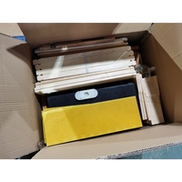 Ruche Langstroth Enduite de Cire 10 Cadres Kit Complet Équipement Apicole Boîte en Bois pour Abeilles