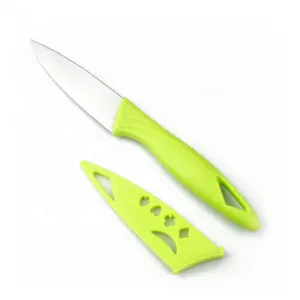 प्लास्टिक हैंडल के साथ कारखाने की सस्ती कीमत और रसोई फल पार्इंग चाकू कवर