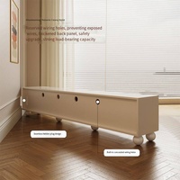 Nouveau meuble TV crème écologique, meuble de sol, ensemble salon-chambre, style moderne minimaliste, en bois massif et panneaux de particules, pour la maison