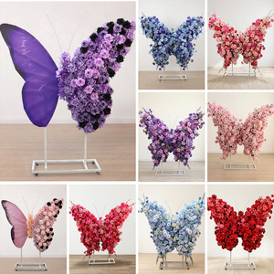 Decorazione Personalizzata con Fiori Artificiali Giganti e <span class=keywords><strong>Farfalle</strong></span>, Grande Scultura Floreale 3D per Sfondo Fotografico Matrimoniale, Decorazione per Eventi e Palcoscenici - Product Image 4