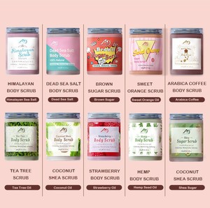 Etiqueta privada Himalayan Dead Sea Salt Arabica <span class=keywords><strong>Coffee</strong></span> Scrub Cuidado corporal natural Azúcar Exfoliar la piel Cara Exfoliante corporal - Product Image 2