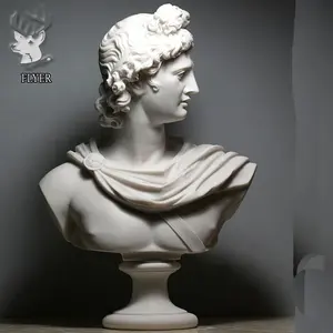 Indoor Outdoor Decoration European Stone Carving Statue Famous Western White Marble Male Bust Sculpture