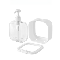 Carré Shampooing Gel Douche Bouteille Lotion Pompe Blanc En Plastique De Luxe Cosmétique Sérigraphie PET Lotion Contenants