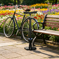 Pompe à air numérique Worldcycle AIR5E, corps en alliage d'aluminium et tuyau EPDM pour VTT et vélo de route